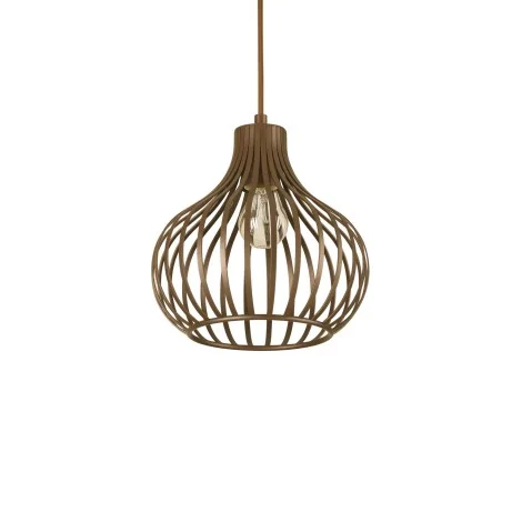 Ideal Lux Onion Suspension Lamp with Brown Metallic Effect