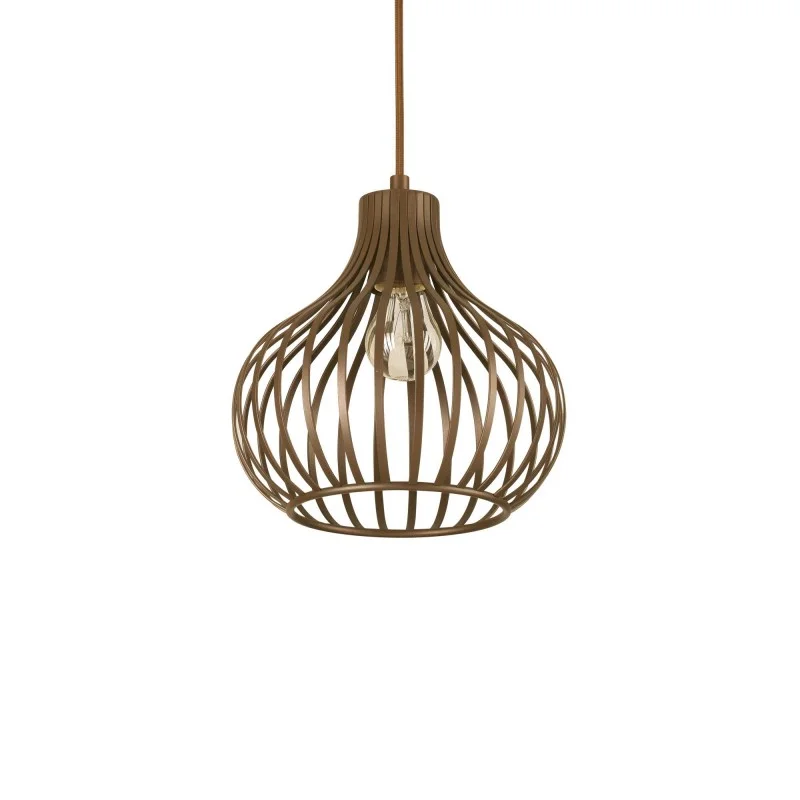 Ideal Lux Onion Suspension Lamp with Brown Metallic Effect