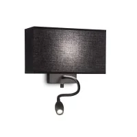 Ideal Lux Hotel Double Emission LED Wall Lamp with Flexible Arm