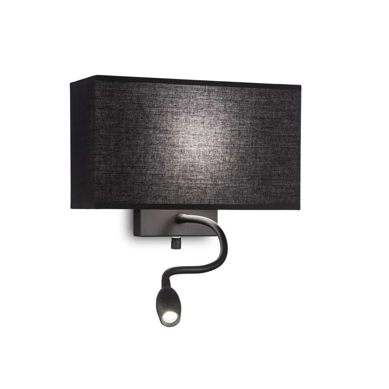 Ideal Lux Hotel Double Emission LED Wall Lamp with Flexible Arm