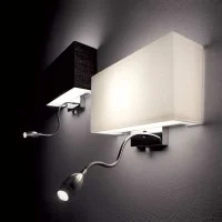 Ideal Lux Hotel Double Emission LED Wall Lamp with Flexible Arm
