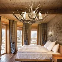 Ideal Lux Chalet Suspension Lamp with Hand Painted Elements
