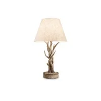 Ideal Lux Chalet Lampada da Tavolo con Elementi Dipinti a Mano