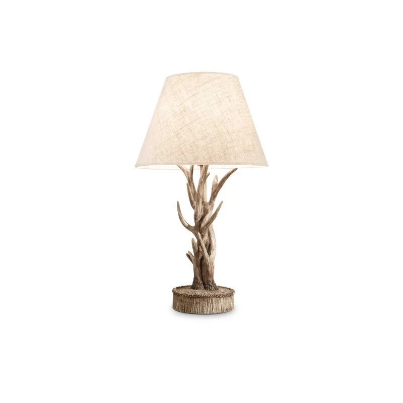 Ideal Lux Chalet Lampada da Tavolo con Elementi Dipinti a Mano