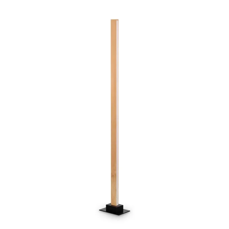 Ideal Lux Craft Dimmable LED Floor Lamp in Natural Wood Ideal Lux Craft Dimmable LED Floor Lamp in Natural Wood
