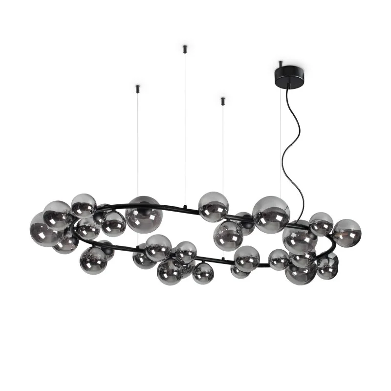 Ideal Lux Perlage Suspension Lamp with Spherical Diffusers Ideal Lux Perlage Suspension Lamp with Spherical Diffusers