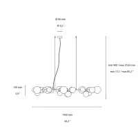 Ideal Lux Perlage Lampada a Sospensione con Diffusori Sferici