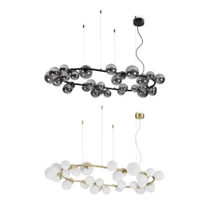 Ideal Lux Perlage Suspension Lamp with Spherical Diffusers