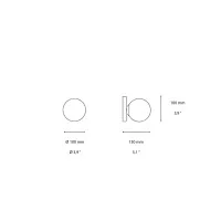 Ideal Lux Perlage Applique Elegante a Sfera in Vetro Soffiato