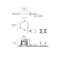 Flos Leila 3 Faretto LED Tondo da Incasso a Soffitto per Esterni IP66
