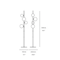 Ideal Lux Perlage Elegant Floor Lamp with Spherical Diffusers
