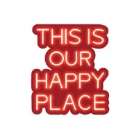 Insegna Luminosa Colorata al Neon THIS IS OUR HAPPY PLACE Insegna Luminosa Colorata al Neon THIS IS OUR HAPPY PLACE