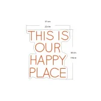 Insegna Luminosa Colorata al Neon THIS IS OUR HAPPY PLACE Insegna Luminosa Colorata al Neon THIS IS OUR HAPPY PLACE