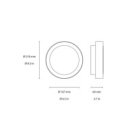 Flos Platter 210 Lampada LED Circolare da Parete o Soffitto IP66