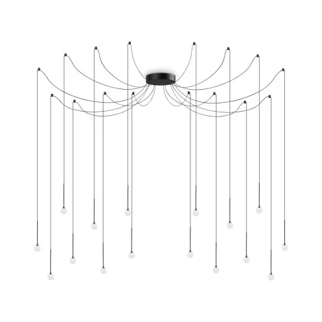 Ideal Lux Lucciola Led Suspension Lamp with Spherical Diffusers