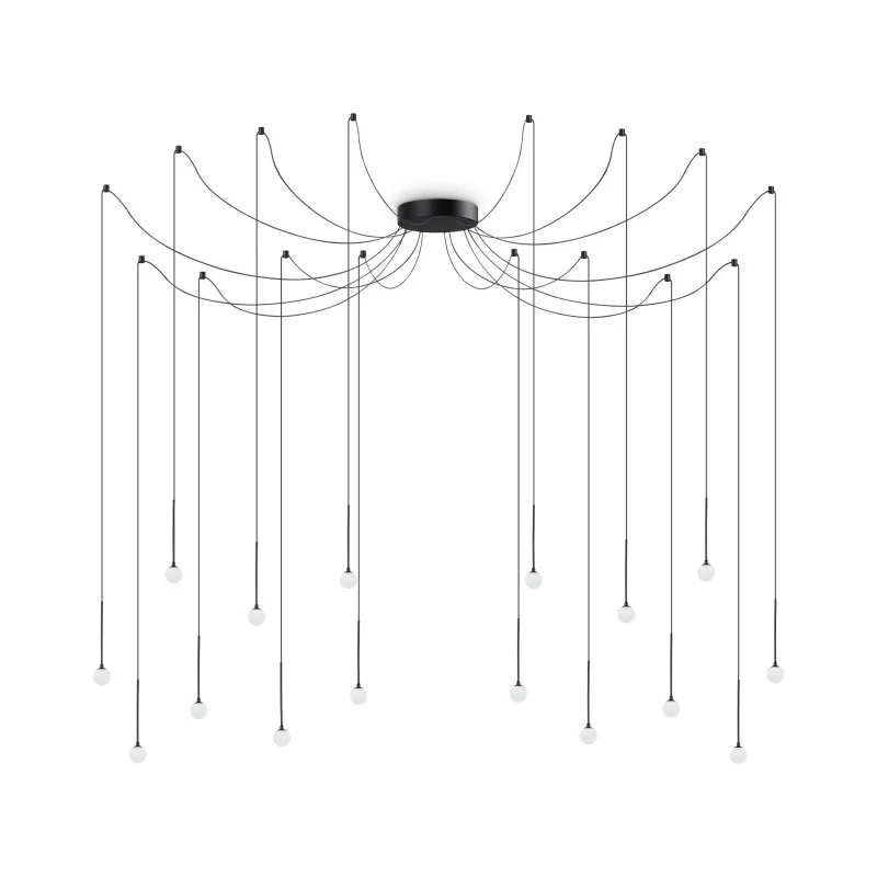 Ideal Lux Lucciola Led Suspension Lamp with Spherical Diffusers