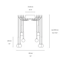 Ideal Lux Lucciola Led Suspension Lamp with Spherical Diffusers