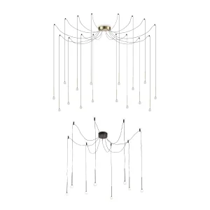 Ideal Lux Lucciola Led Suspension Lamp with Spherical Diffusers