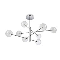 Ideal Lux Equinoxe SP8 Suspension Lamp with Spherical Diffusers