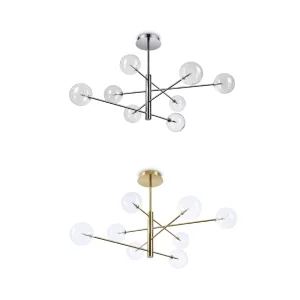 Ideal Lux Equinoxe SP8 Suspension Lamp with Spherical Diffusers