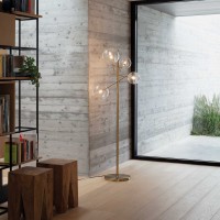 Ideal Lux Equinoxe Floor Lamp with Spherical Diffusers