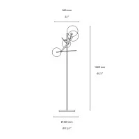 Ideal Lux Equinoxe Lampada da Terra con Diffusori Sferici