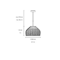 Flos Tatou S1 Suspension Lamp in Polycarbonate