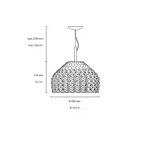 Flos Tatou S2 Large Suspension Lamp in Polycarbonate