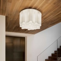 Ideal Lux Compo Ceiling Lamp with Blown Glass Diffusers