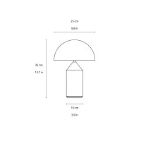 Oluce Atollo 238 Black Table Lamp with Direct and Reflected Light