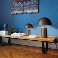 Oluce Atollo 238 Bronzo Lampada da Tavolo a Luce Diretta e Riflessa