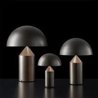 Oluce Atollo 238 Bronzo Lampada da Tavolo a Luce Diretta e Riflessa
