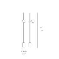 Ideal Lux Eva Lampada da Terra con Base in Marmo Circolare
