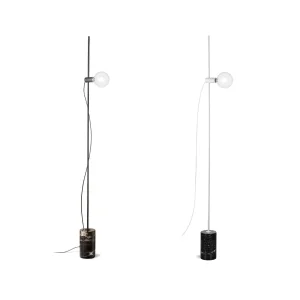 Ideal Lux Eva Floor Lamp with Circular Marble Base