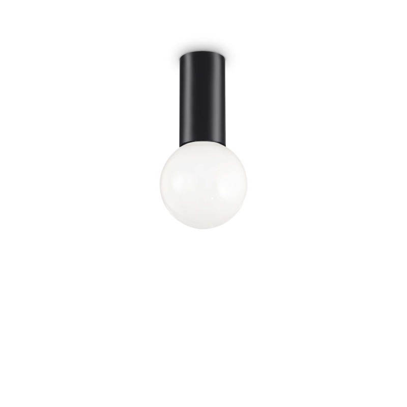 Portalampada E27 Girevole 180&deg; - Plafoniera Soffitto/Parete, Nero, Per Interni Moderni