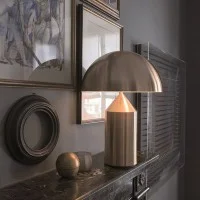 Oluce Atollo 239 Oro Lampada da Tavolo Dimmerabile Oluce Atollo 239 Oro Lampada da Tavolo Dimmerabile
