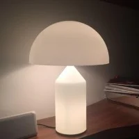 Oluce Atollo 237 Glass Table Lamp Dimmable