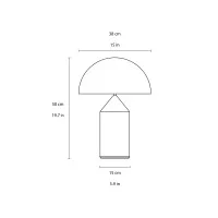 Oluce Atollo 237 Glass Table Lamp Dimmable