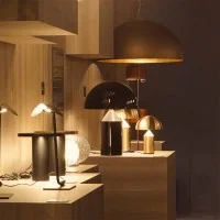 Oluce Atollo 233 Nero Lampada da Tavolo Dimmerabile