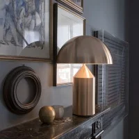 Oluce Atollo 233 Gold Table Lamp Dimmable Oluce Atollo 233 Gold Table Lamp Dimmable
