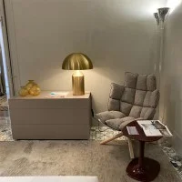 Oluce Atollo 233 Gold Table Lamp Dimmable Oluce Atollo 233 Gold Table Lamp Dimmable