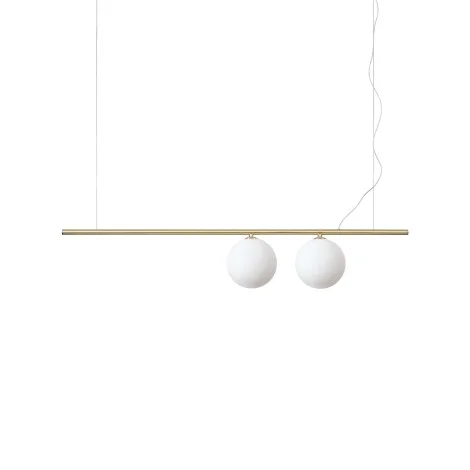 Ideal Lux Perline Linear Suspension Lamp with Spherical Diffusers