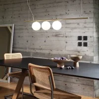 Ideal Lux Perline Linear Suspension Lamp with Spherical Diffusers
