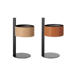 Oluce Parallel Lampada da Tavolo in Pelle per Interno