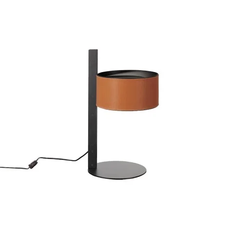 Oluce Parallel Lampada da Tavolo in Pelle per Interno