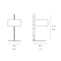 Oluce Parallel Lampada da Tavolo in Pelle per Interno