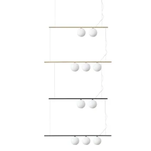 Ideal Lux Perline Linear Suspension Lamp with Spherical Diffusers