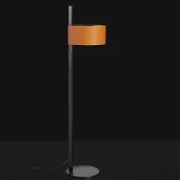Oluce Parallel Floor Lamp in Leather for Indoor