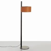 Oluce Parallel Floor Lamp in Leather for Indoor