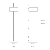Oluce Parallel Floor Lamp in Leather for Indoor